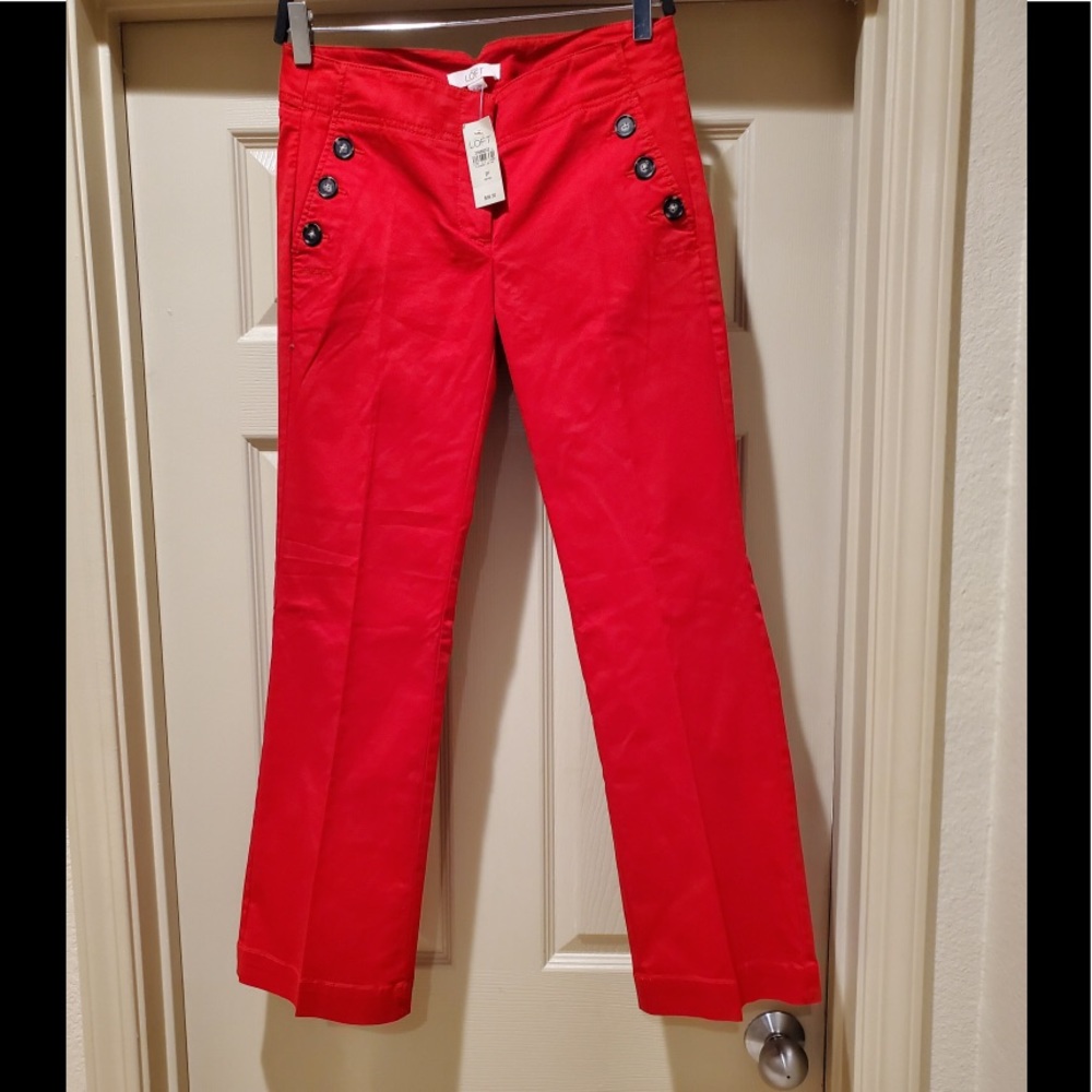 Loft red pants NWT